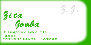 zita gomba business card